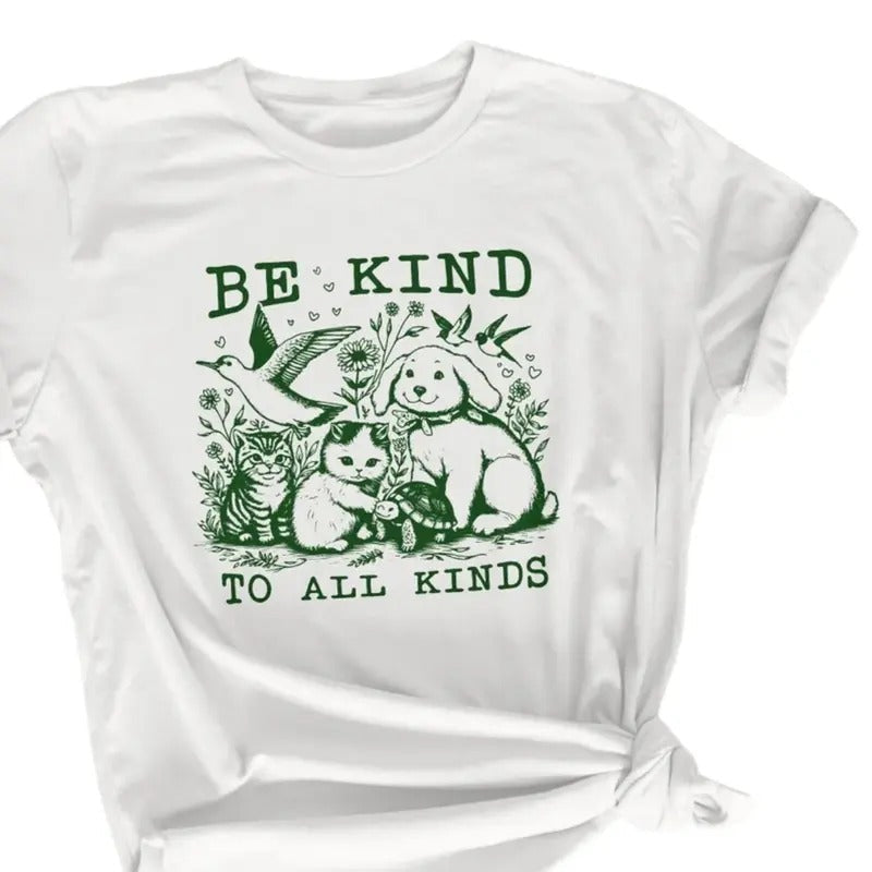 Be Kind All Kinds Vintage Art Animals Retro Mental - Adult & Kids T-Shirts, Sweatshirts & Hoodies apparel design preview 1