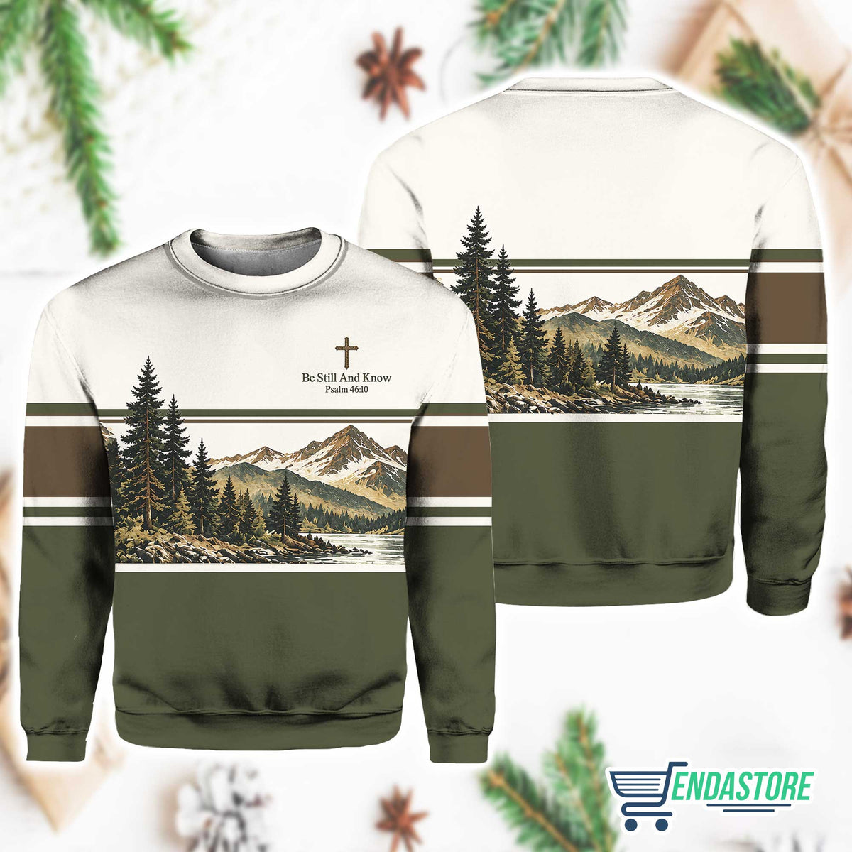 Be Still And Know Psalm 4610 Waffle 3D Sweater - Gift Idea product image