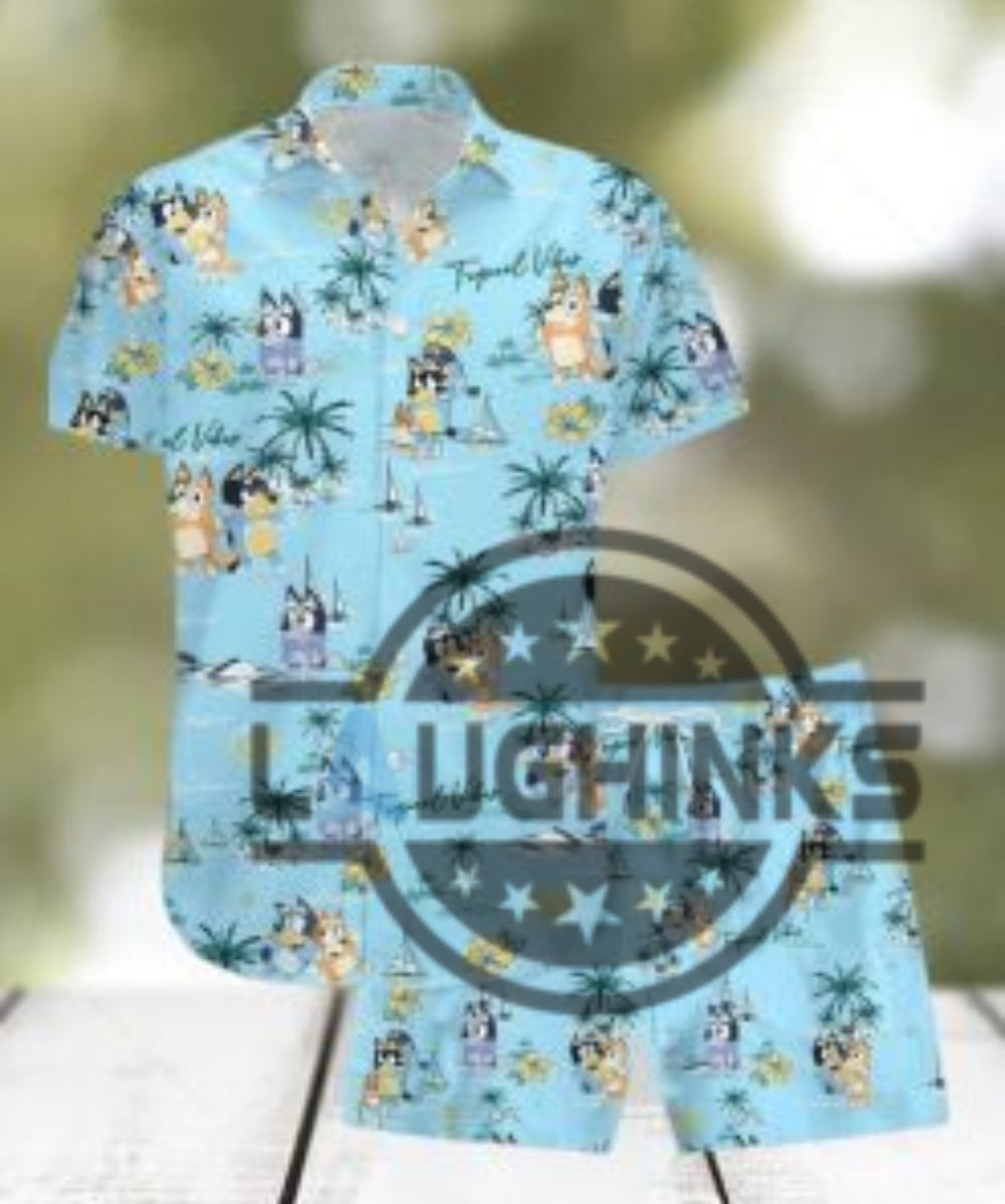 Beach Bluey Hawaiian And Shorts - Adult & Kids T-Shirts, Sweatshirts & Hoodies apparel design preview 1