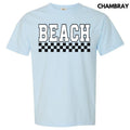 Beach Varsity Checkered Comfort Colors 'NLB' - Adult & Kids T-Shirts, Sweatshirts & Hoodies apparel design preview 1