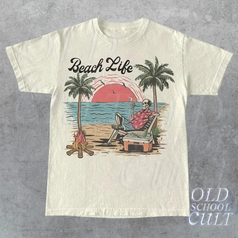 Beachlife Vintage Retro Skate Oversize Nostalgia 90s - Adult & Kids T-Shirts, Sweatshirts & Hoodies apparel design preview 1