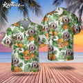 Bearded Collie Tropical Pattern Hawaiian - Adult & Kids T-Shirts, Sweatshirts & Hoodies apparel design preview 1