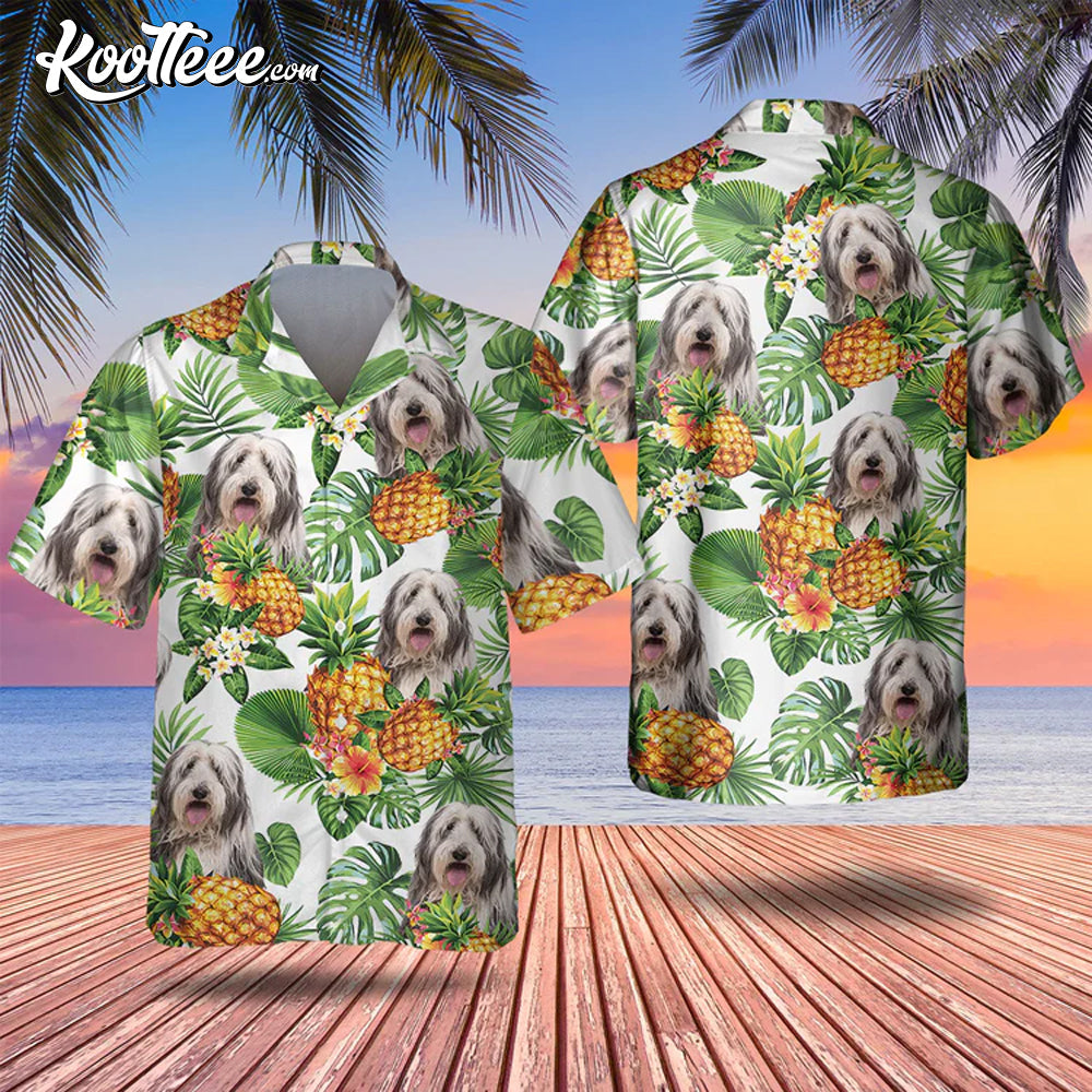 Bearded Collie Tropical Pattern Hawaiian - Adult & Kids T-Shirts, Sweatshirts & Hoodies apparel design preview 1
