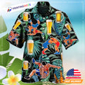 Beer And Wrestling Tropical Pattern Hawaiian - Adult & Kids T-Shirts, Sweatshirts & Hoodies apparel design preview 1