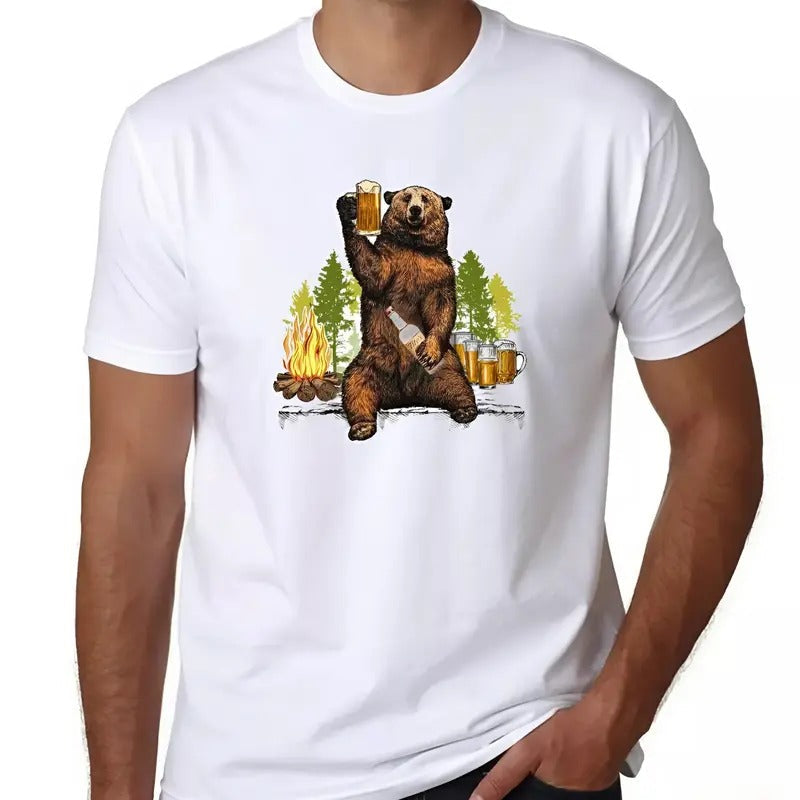 Beer Bear Drunk PartySummer Cotton Menswear Top - Adult & Kids T-Shirts, Sweatshirts & Hoodies apparel design preview 1