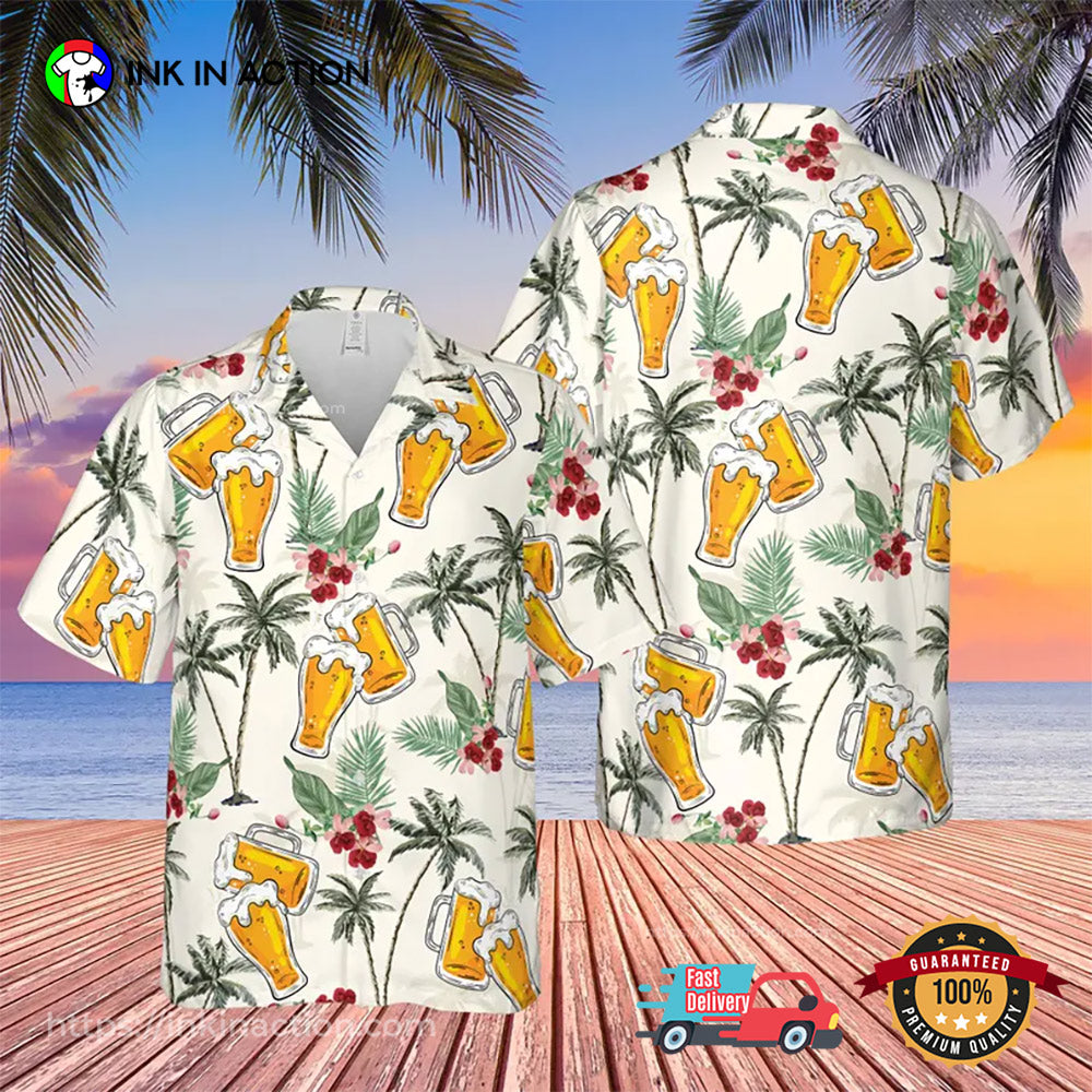 Beer Love Tropical Summer Vacation Hawaiian - Adult & Kids T-Shirts, Sweatshirts & Hoodies apparel design preview 1