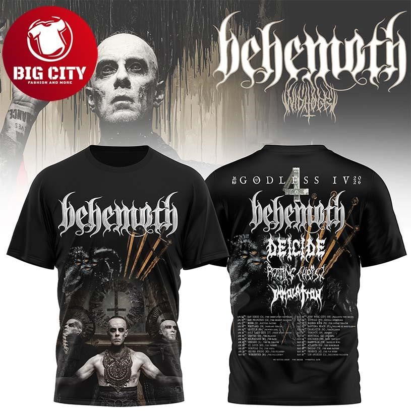 Behemoth The Godless Iv 2026 Tour Two Sided - Adult & Kids T-Shirts, Sweatshirts & Hoodies apparel design preview 1