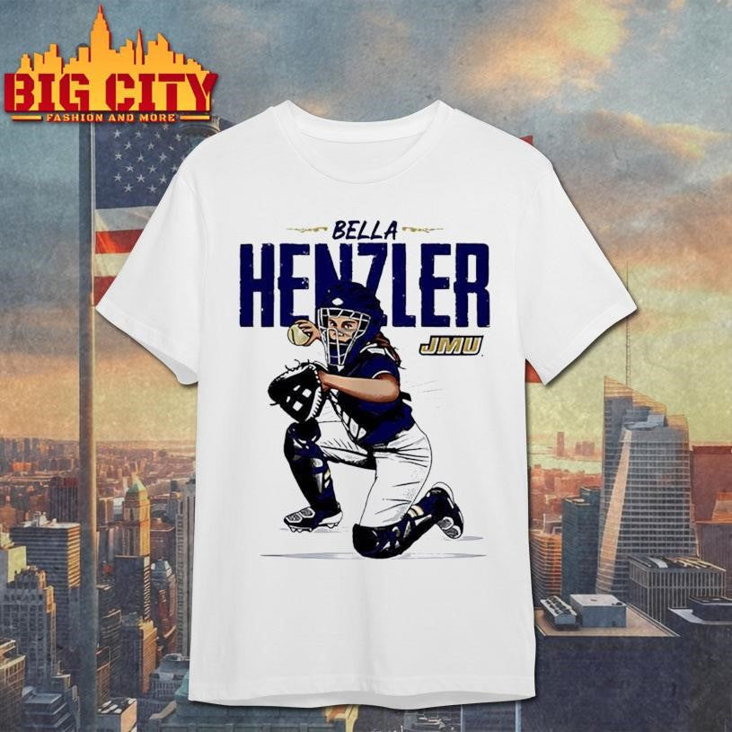 Bella Henzler JMU Softball NCAA Caricature - Adult & Kids T-Shirts, Sweatshirts & Hoodies apparel design preview 1