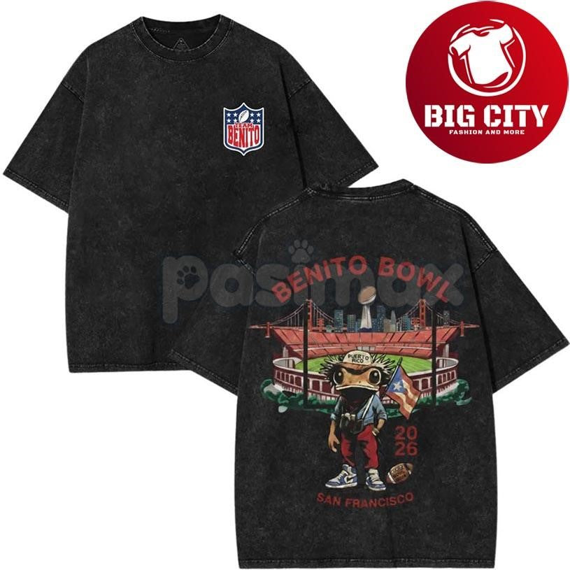 Benito Bowl 2026 Vintage Washed Graphic Two Sided - Adult & Kids T-Shirts, Sweatshirts & Hoodies apparel design preview 1