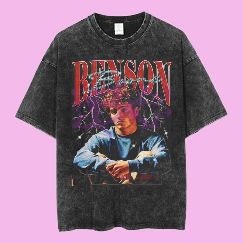 Benson Boone Things Tour Retro Concert Vintage Rock - Adult & Kids T-Shirts, Sweatshirts & Hoodies apparel design preview 1
