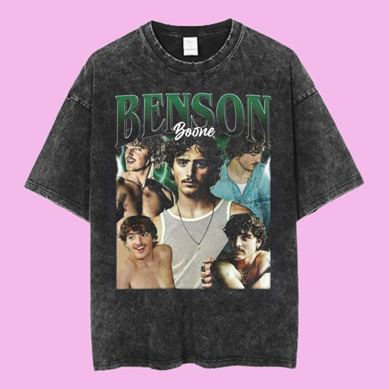 Benson Boone Retro Collage 90s Music Artist Fan - Adult & Kids T-Shirts, Sweatshirts & Hoodies apparel design preview 1