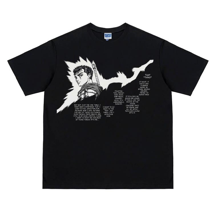 Berserk "Guts' Requiem" Vintage Anime 100% Cotton - Adult & Kids T-Shirts, Sweatshirts & Hoodies apparel design preview 1