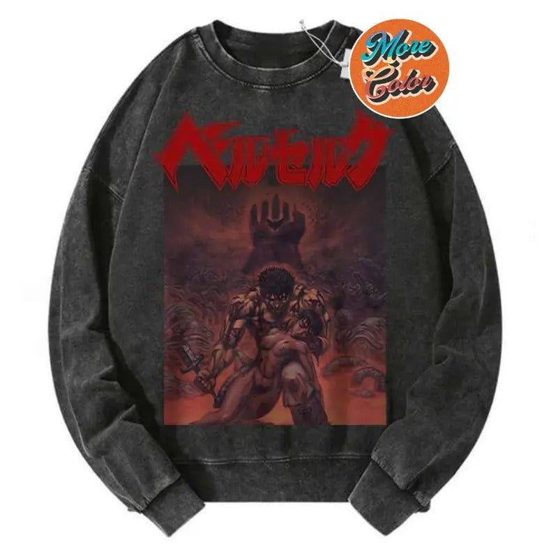 Berserk Anime Vintage Cotton Crew Neck Size S 3XL - Adult & Kids T-Shirts, Sweatshirts & Hoodies apparel design preview 1