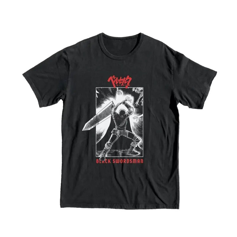 Berserk Guts Fight Anime Streetwear Menswear Top 3000 - Adult & Kids T-Shirts, Sweatshirts & Hoodies apparel design preview 1