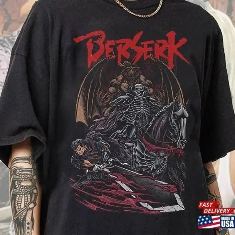 Berserk Japanese Anime Manga Menswear Topstyle{N002}2 - Adult & Kids T-Shirts, Sweatshirts & Hoodies apparel design preview 1