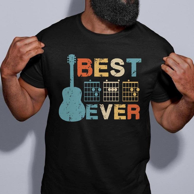 Best Dad Ever Guitarist Guitar Music - Adult & Kids T-Shirts, Sweatshirts & Hoodies apparel design preview 1