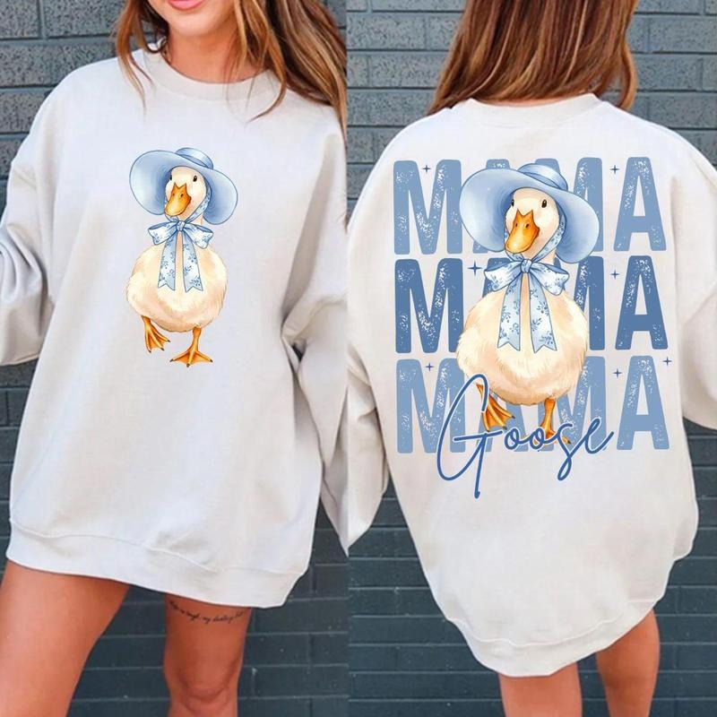 Best Mom Ever Mama Goose Duck Life Coquette Floral - Adult & Kids T-Shirts, Sweatshirts & Hoodies apparel design preview 1