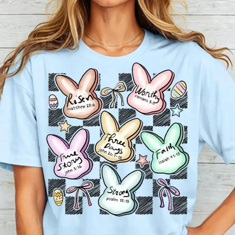 Bible Verse Bunnies DTF Transfers THIS IS NOT - Adult & Kids T-Shirts, Sweatshirts & Hoodies apparel design preview 1