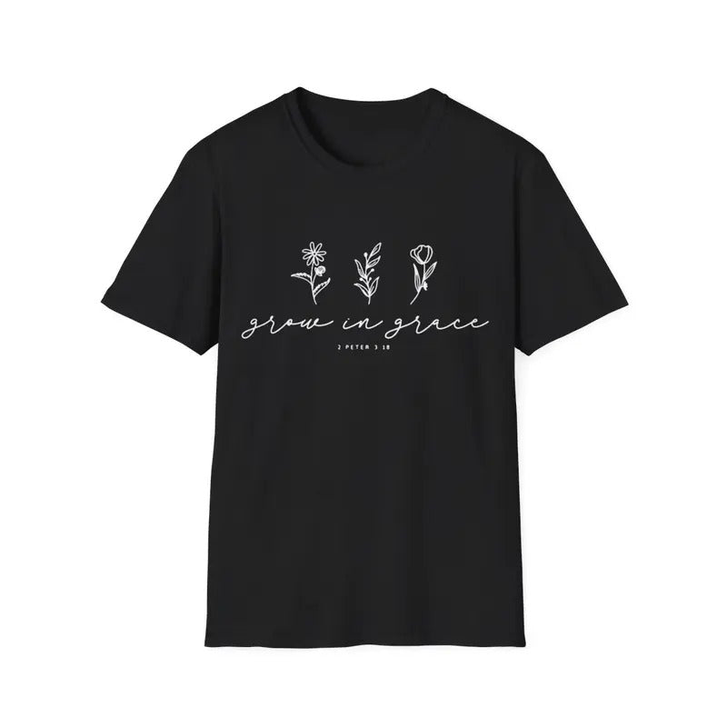 Bible Verse 2 Peter 3:18 GROW GRACE Plant Menswear - Adult & Kids T-Shirts, Sweatshirts & Hoodies apparel design preview 1