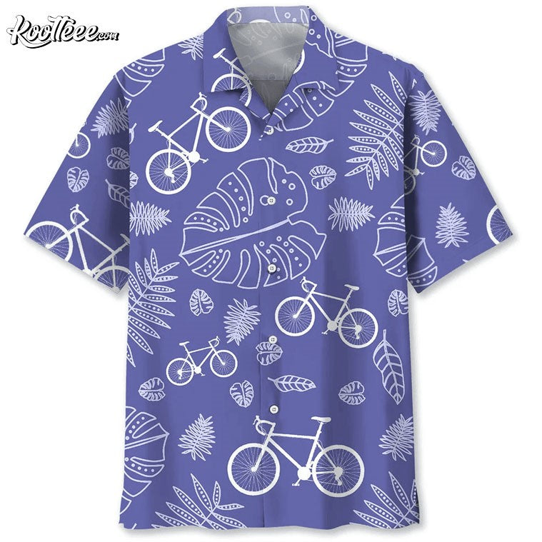 Bicycle Pattern Bike Lover Hawaiian - Adult & Kids T-Shirts, Sweatshirts & Hoodies apparel design preview 1