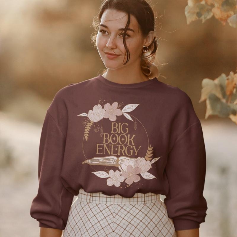 Big Book Energy Literary Bookish Booktok Romantasy - Adult & Kids T-Shirts, Sweatshirts & Hoodies apparel design preview 1