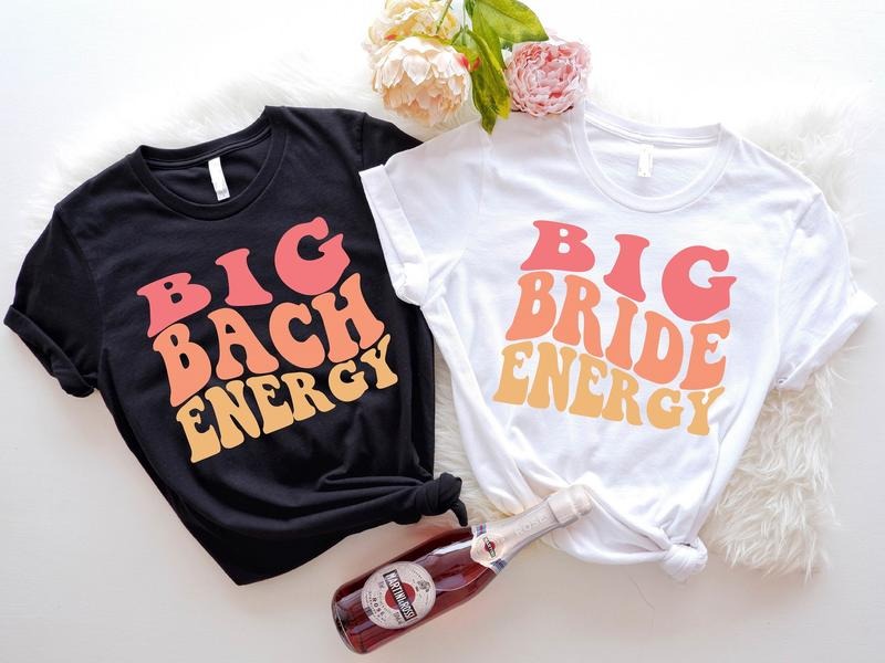 Big Bride Energy Bach Retro Bachelorette Bridesmaid - Adult & Kids T-Shirts, Sweatshirts & Hoodies apparel design preview 1
