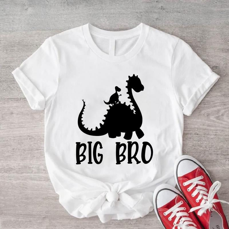 Big Brother Bro Saurus Sibling Announcement Dinosaur - Adult & Kids T-Shirts, Sweatshirts & Hoodies apparel design preview 1