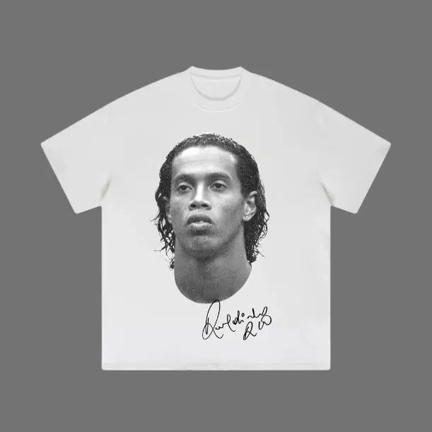 Big Head RONALDINHO YOUNG Vintage Soccer Menswear - Adult & Kids T-Shirts, Sweatshirts & Hoodies apparel design preview 1