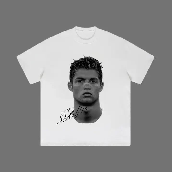 Big Head Ronaldo Vintage Soccer Menswear Womenswear - Adult & Kids T-Shirts, Sweatshirts & Hoodies apparel design preview 1