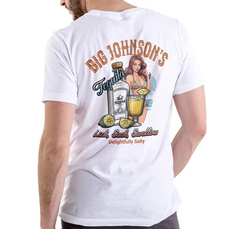 Big Johnsons Tequila Delightfully Salty Casual - Adult & Kids T-Shirts, Sweatshirts & Hoodies apparel design preview 1