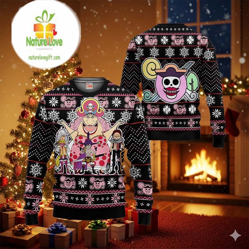 Big Mom Pirates Anime Xmas Gifts One Piece Ugly Christmas Sweater - Holiday Gift product image
