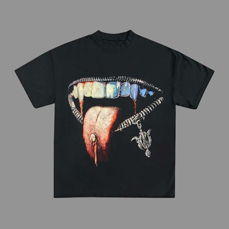 Big Mouth Y2k Vintage Top Streetwear - Adult & Kids T-Shirts, Sweatshirts & Hoodies apparel design preview 1