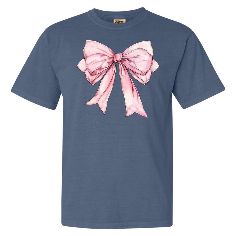 Big Pink Bow Comfort Colors 'NLB' - Adult & Kids T-Shirts, Sweatshirts & Hoodies apparel design preview 1