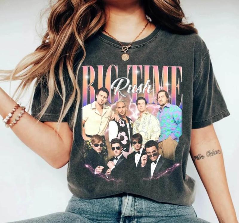 Big Time Rush Tour 2025 Country Music Band Pop Fan - Adult & Kids T-Shirts, Sweatshirts & Hoodies apparel design preview 1