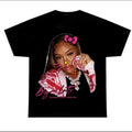 Bigg Latto Black Pink Kitty Cotton Fabric - Adult & Kids T-Shirts, Sweatshirts & Hoodies apparel design preview 1
