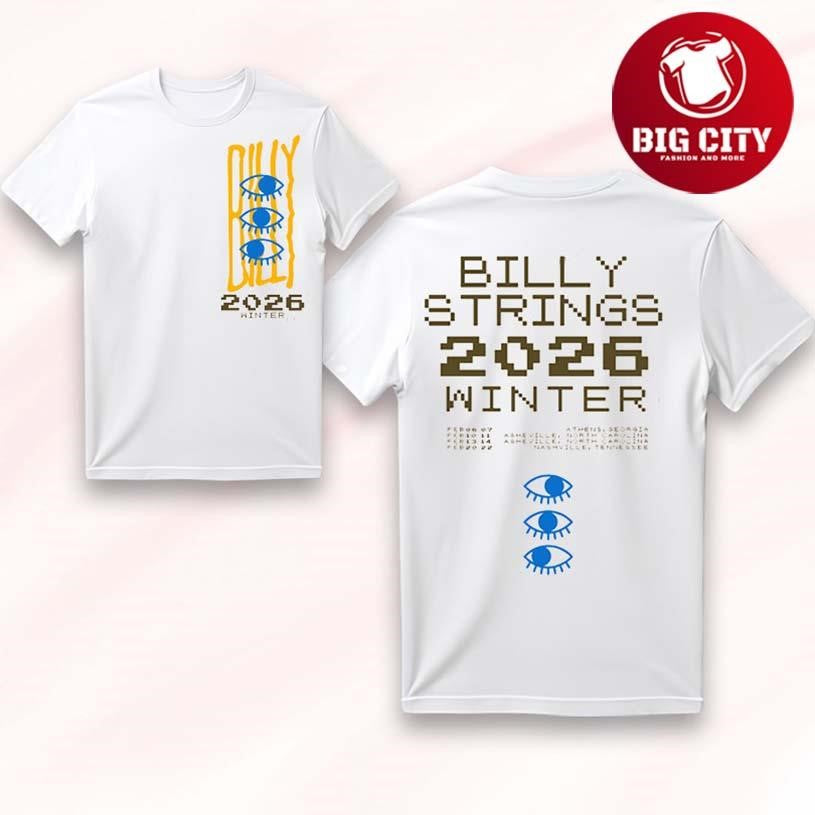 Billy Strings Eyes Ladies 2026 Two Sided - Adult & Kids T-Shirts, Sweatshirts & Hoodies apparel design preview 1