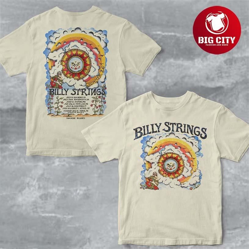 Billy Strings Summer 2026 Tour The Sun Art With - Adult & Kids T-Shirts, Sweatshirts & Hoodies apparel design preview 1
