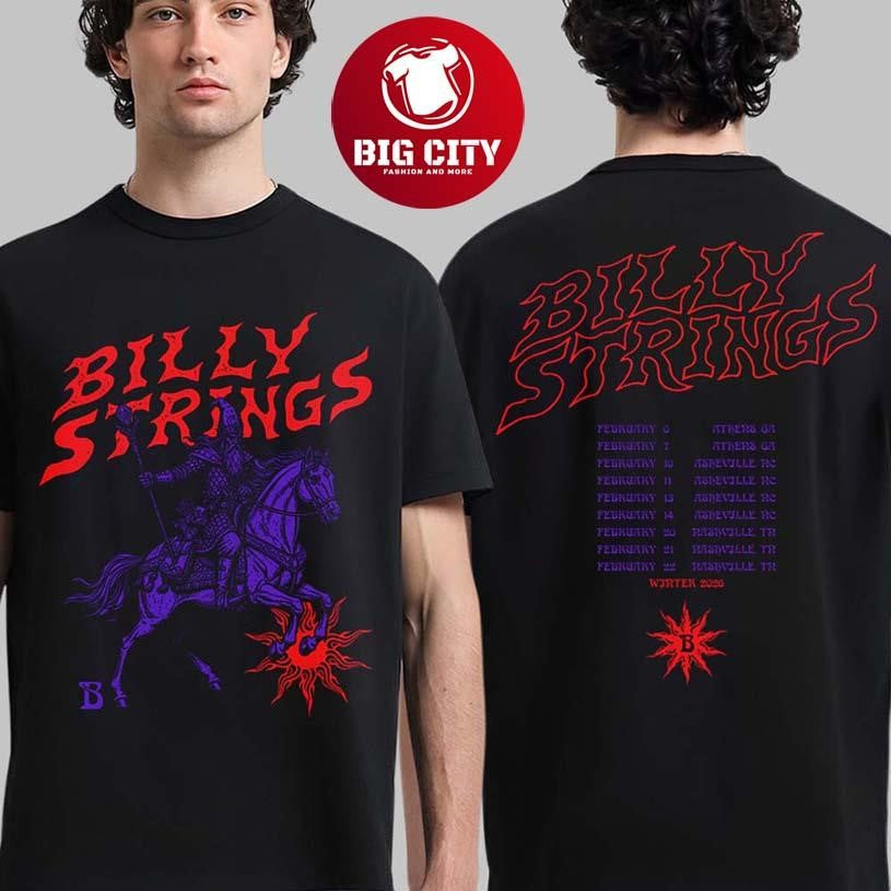 Billy Strings Winter 2026 Tour Merch Knight's Tale - Adult & Kids T-Shirts, Sweatshirts & Hoodies apparel design preview 1