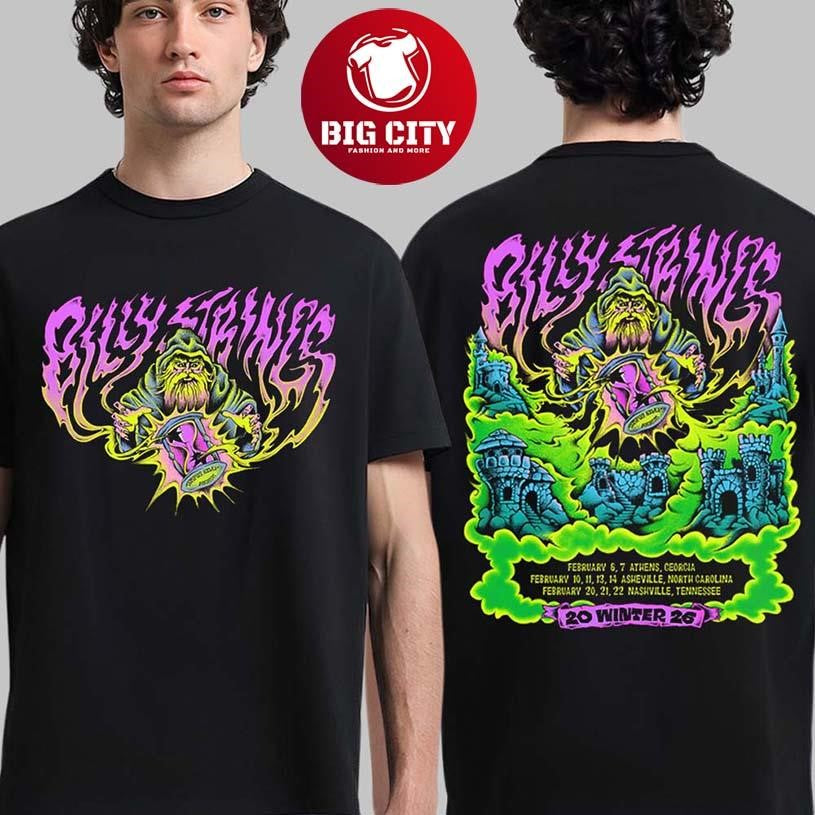 Billy Strings Winter 2026 Tour The Wizard Art With - Adult & Kids T-Shirts, Sweatshirts & Hoodies apparel design preview 1