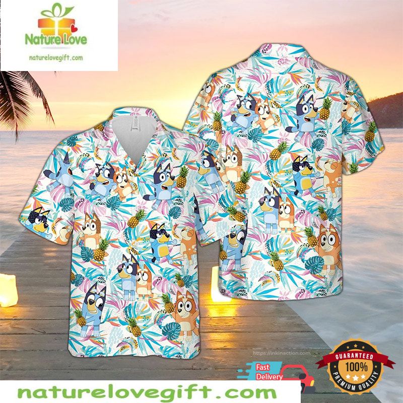 Bluey Aloha Bingo And Hawaiian - Adult & Kids T-Shirts, Sweatshirts & Hoodies apparel design preview 1