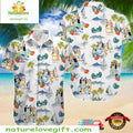 Hawaiian Bingo And Bluey Floral Print Movie Lover - Adult & Kids T-Shirts, Sweatshirts & Hoodies apparel design preview 1