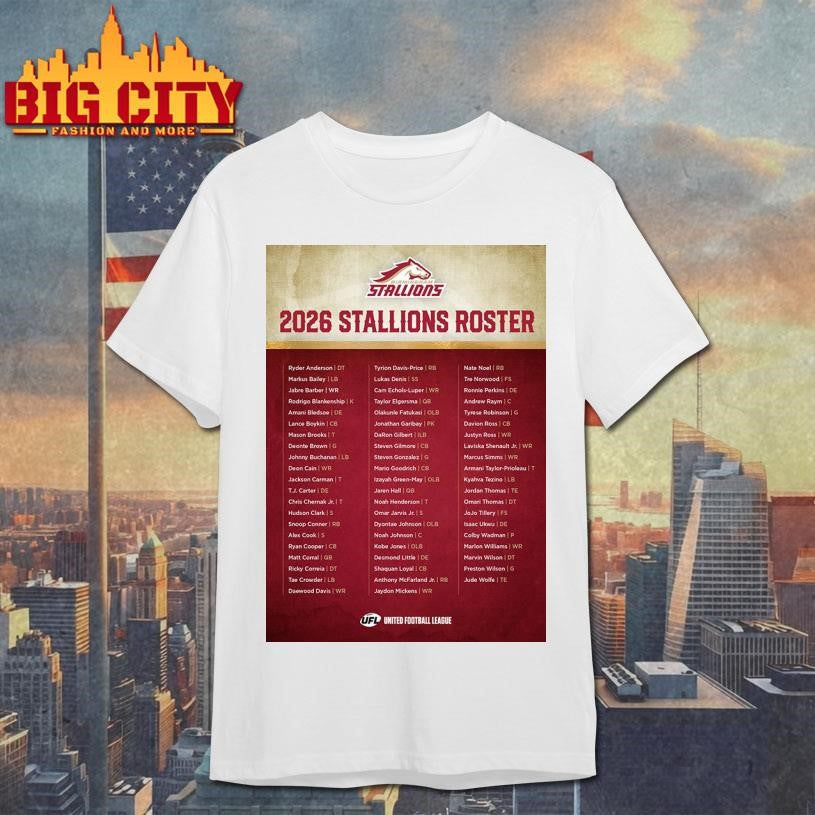 Birmingham Stallions United Football League 2026 - Adult & Kids T-Shirts, Sweatshirts & Hoodies apparel design preview 1