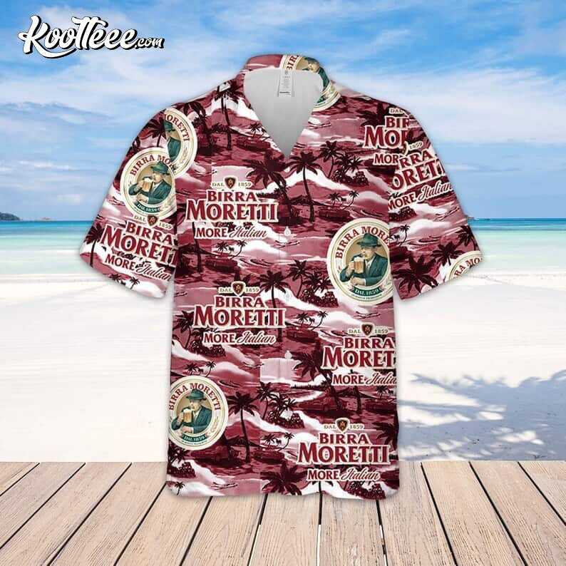 Birra Moretti Beer Island Pattern Hawaiian - Adult & Kids T-Shirts, Sweatshirts & Hoodies apparel design preview 1