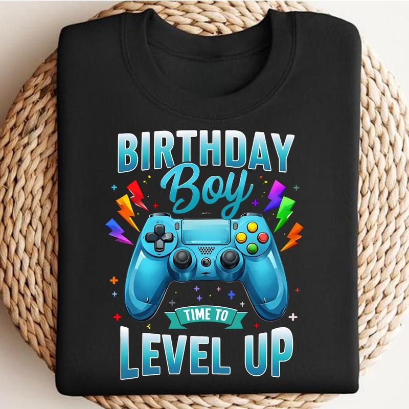 Boy Time Level Up Video Game Gamer Menswear - Adult & Kids T-Shirts, Sweatshirts & Hoodies apparel design preview 1