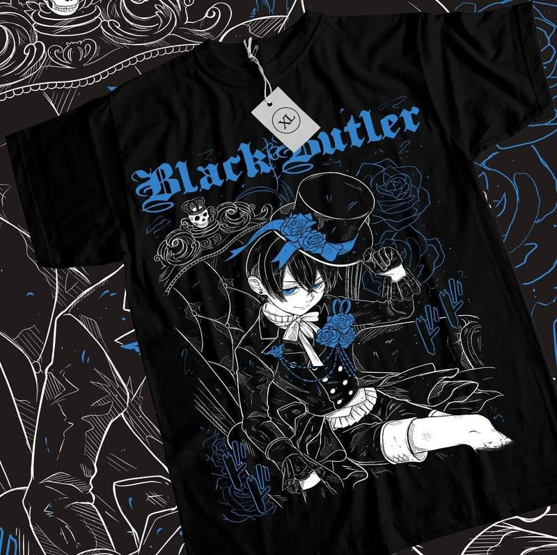 Black Butler S 4XL Sebastian Ciel Toboso Yana Kawai - Adult & Kids T-Shirts, Sweatshirts & Hoodies apparel design preview 1