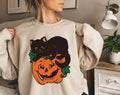 Black Cat Pumpkin Fall Halloween Vintage - Adult & Kids T-Shirts, Sweatshirts & Hoodies apparel design preview 1