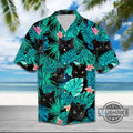 Black Cat Tropical Hawaiian Aloha Summer Beach Button - Adult & Kids T-Shirts, Sweatshirts & Hoodies apparel design preview 1