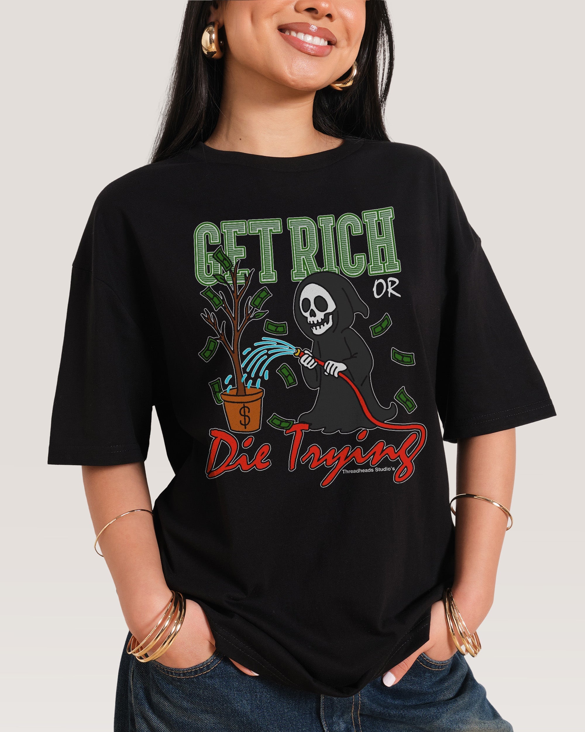 Get Rich or Die Trying - Adult & Kids T-Shirts, Sweatshirts & Hoodies apparel design preview 1