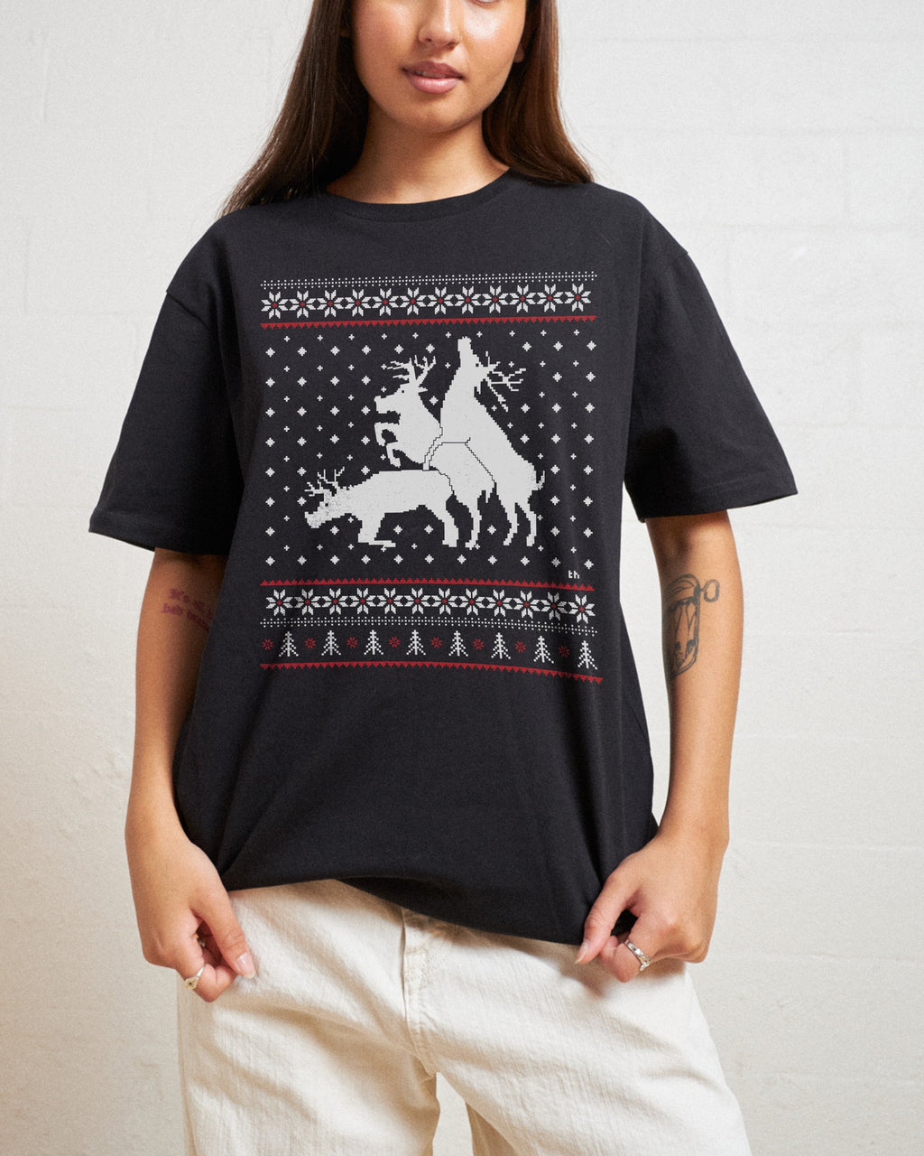 Sexing Reindeer Ugly Jumper - Adult & Kids T-Shirts, Sweatshirts & Hoodies apparel design preview 1