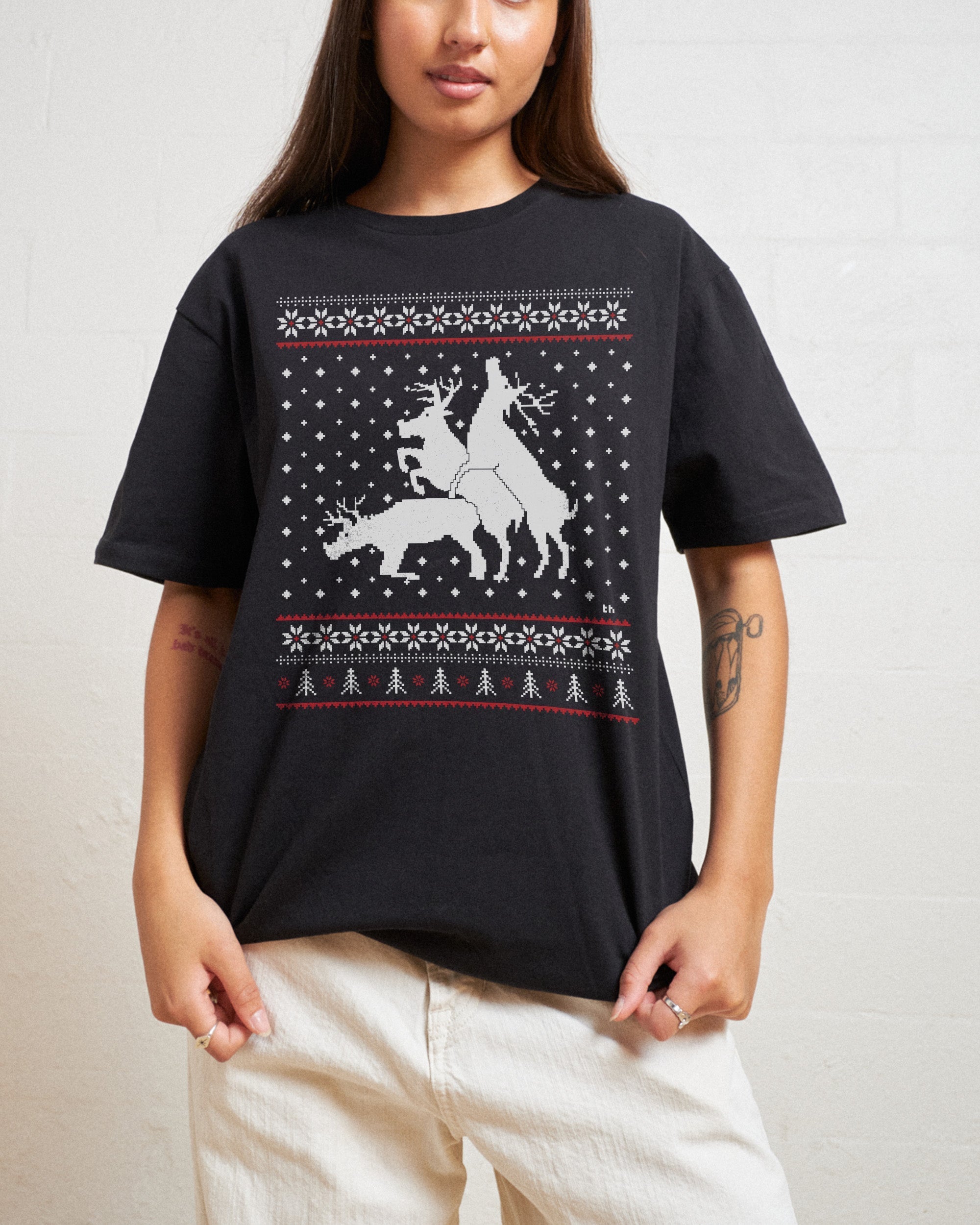 Sexing Reindeer Ugly Jumper - Adult & Kids T-Shirts, Sweatshirts & Hoodies apparel design preview 1